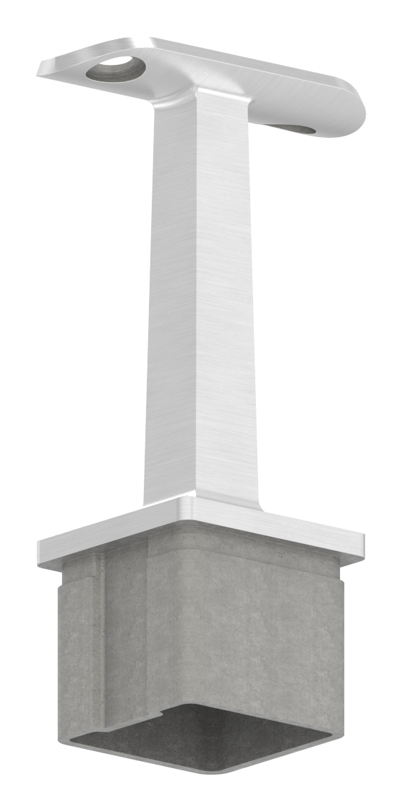 Rohrabschlussstopfen mit Stift für Rohr 40x40x2mm, V2A