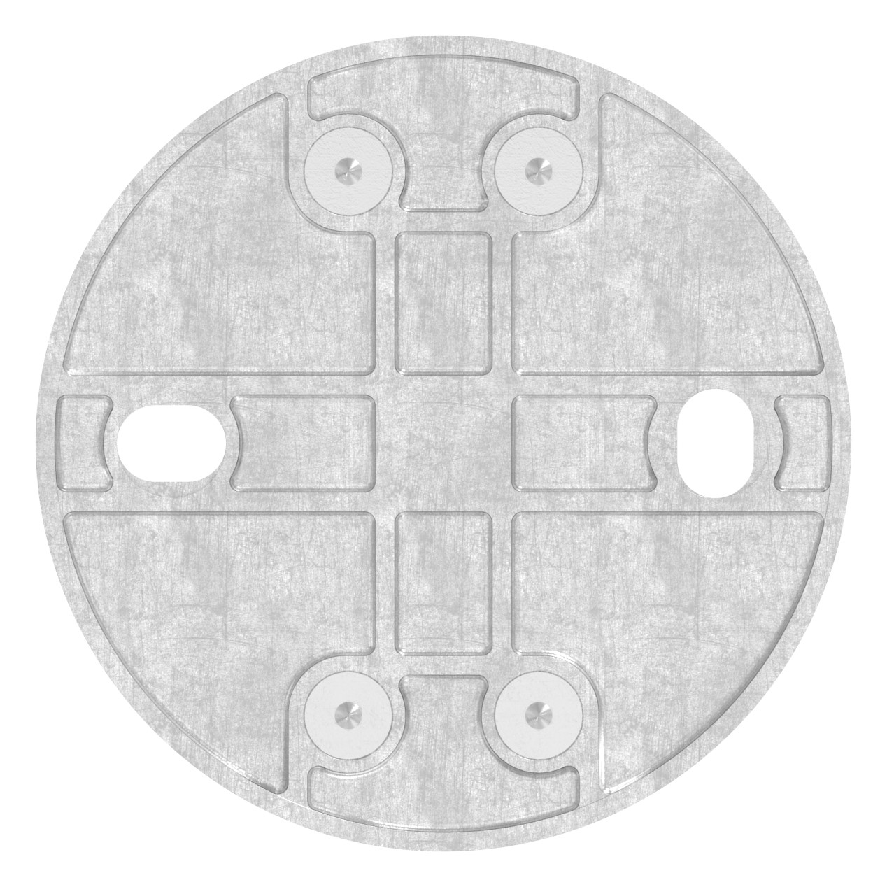 Wandbefestigung für Geländerpfosten 42,4mm, V2A