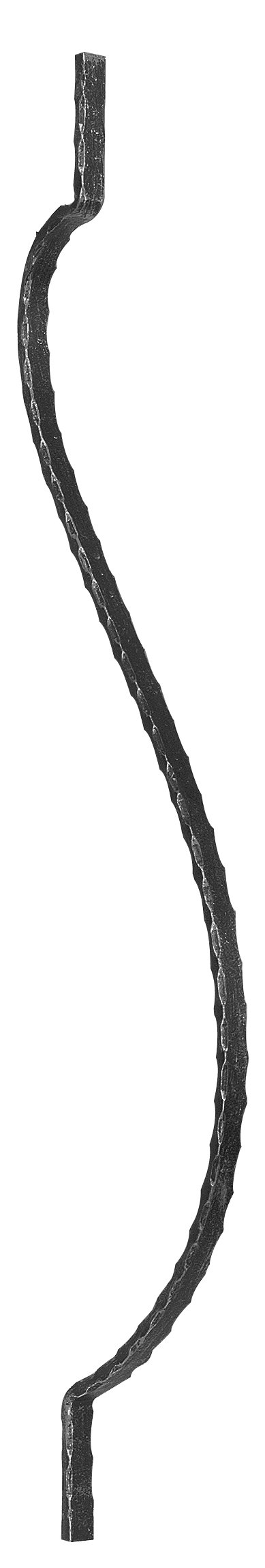 Korbgitterstab 20x12mm, gehämmert, H: 1000mm