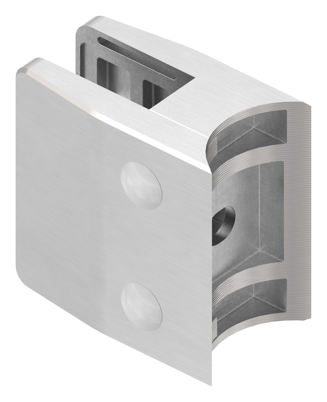 Glasklemme Mod. 35, Anschluss: 42,4mm, V4A Glasklemme Mod. 35, Anschluss: 42,4mm, V4A