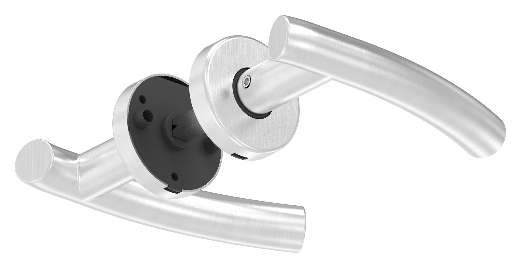 Türdrücker-Paar, drehbar, V2A