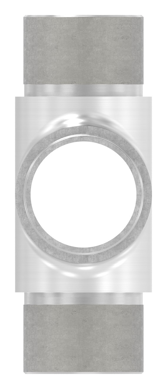 Kreuzstück, für Rohr 33,7x2,0mm, V2A