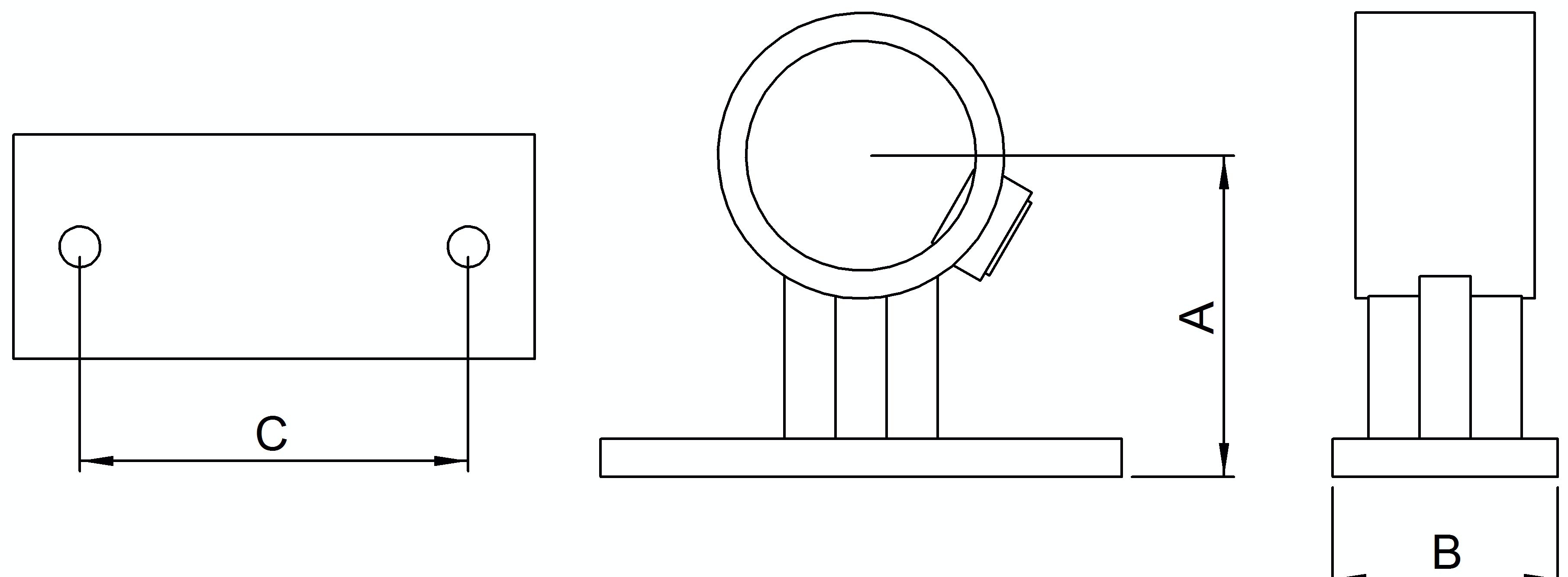 Handlaufhaltering, für Rohr Ø 48,3mm