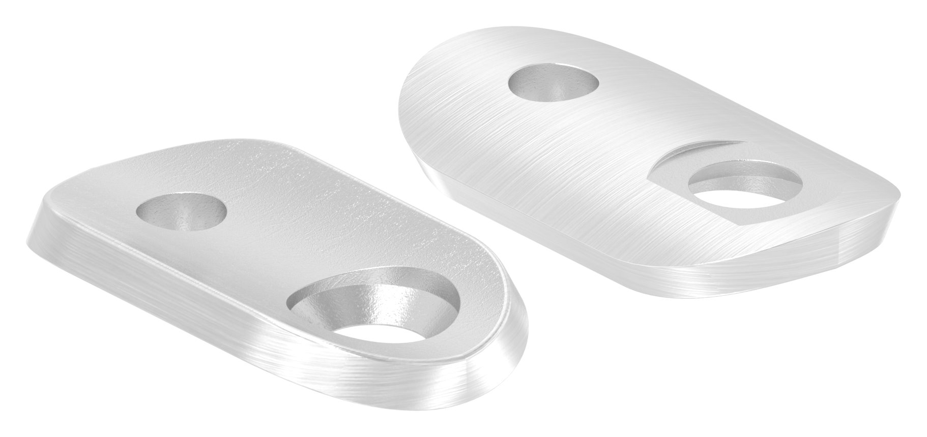 End-Handlaufanschlussplatte für Rohr 42,4mm, V2A