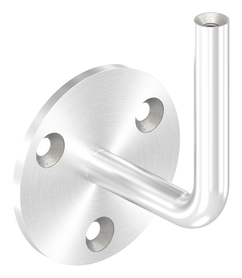 Handlaufhalter mit oben Innengewinde M6 (Ronde und Bügel verschweißt), V2A