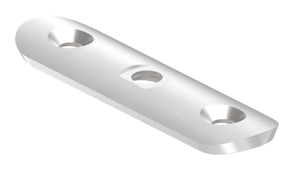 Handlaufanschlussplatte lange Ausführung, 42,4mm, V2A