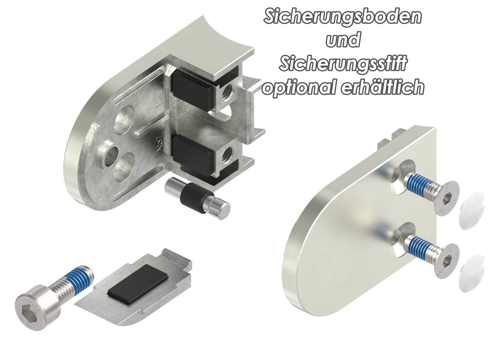 Glasklemme Mod. 38, Anschluss: 48,3mm, VA-Effekt