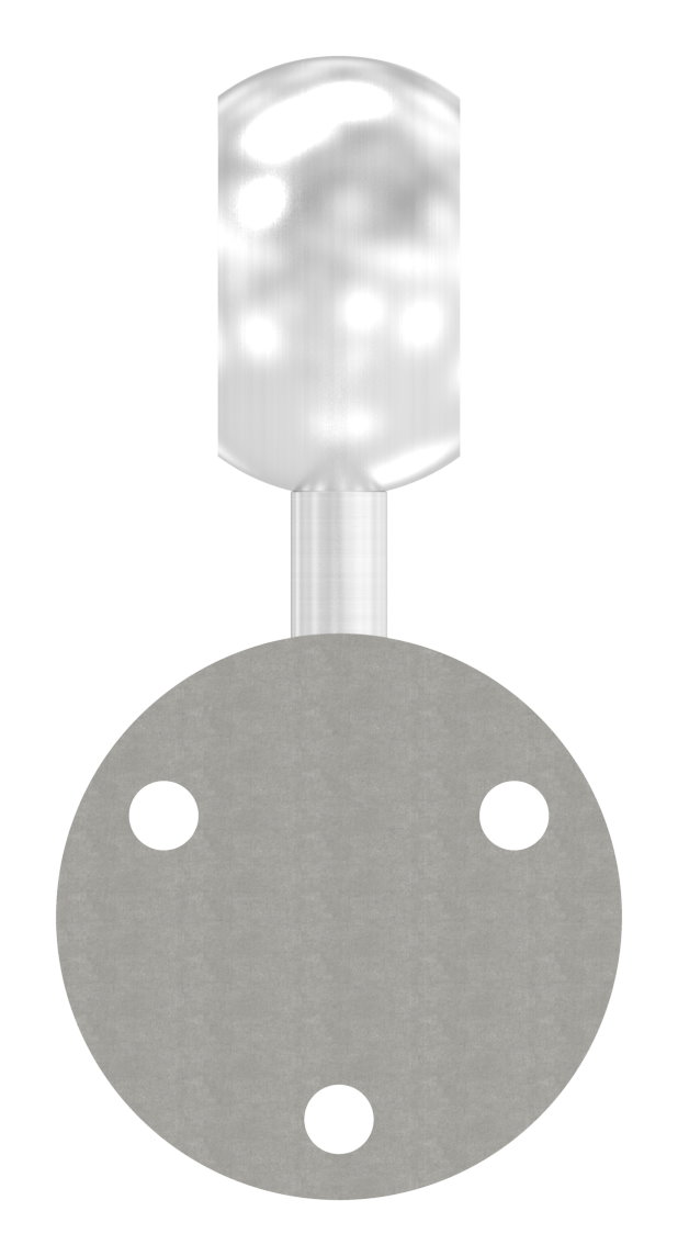 Handlaufhalter mit Kugelring für Rohr 42,4mm (Ronde und Bügel verschweißt), V2A