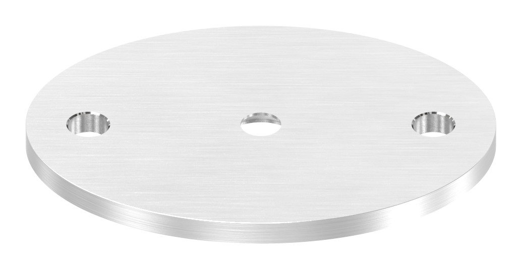 Ronde oval, 75x55x4mm, mit Längsschliff, V2A