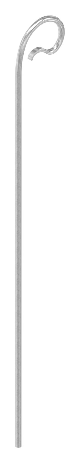 Stab aus Ø 12mm, oben eingerollt, 860mm