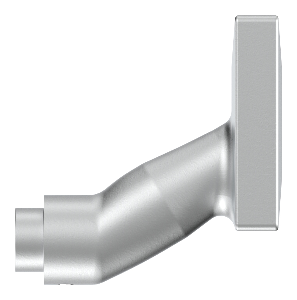 Türdrücker eckig, gekröpft, Aluminium