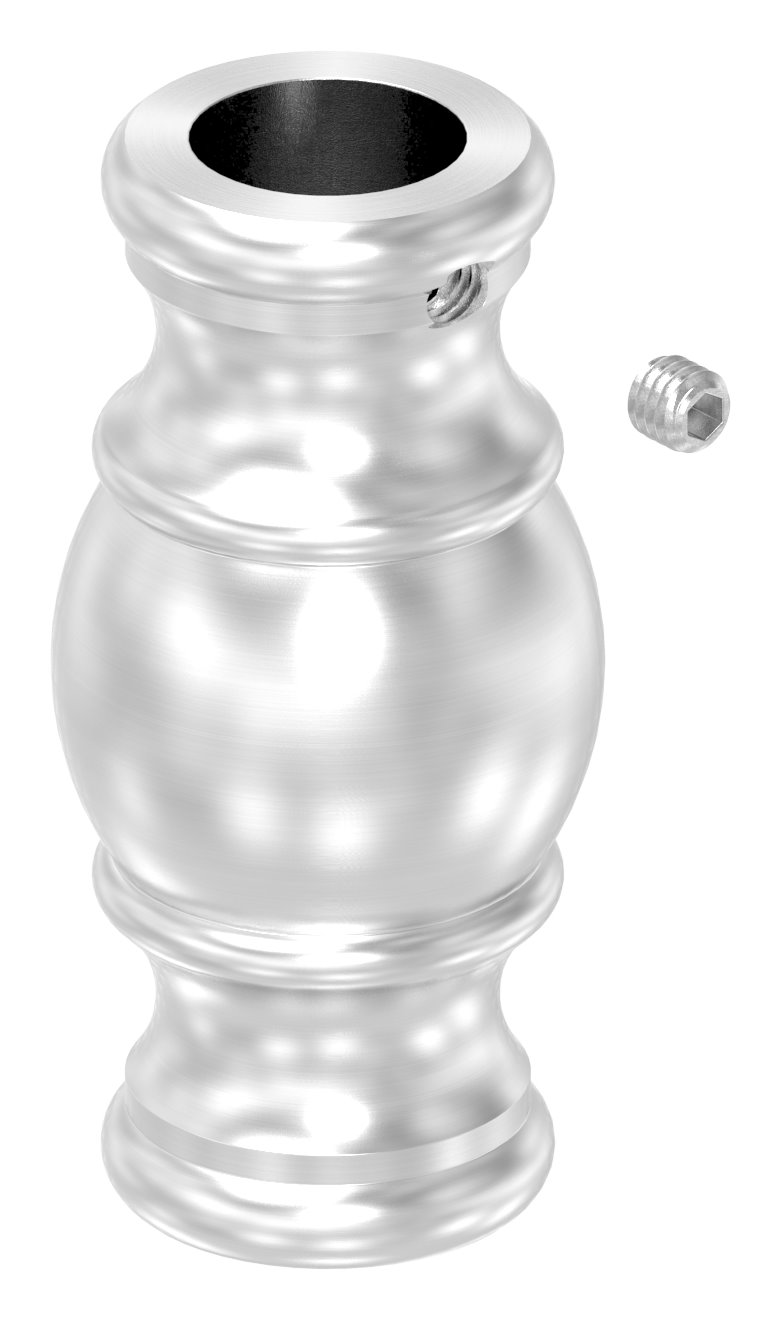 Zierhülse mit Durchgangsbohrung 12,5mm, V2A