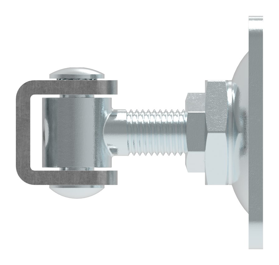 Torband M16 mit verstellbarer Platte, galvanisch verzinkt