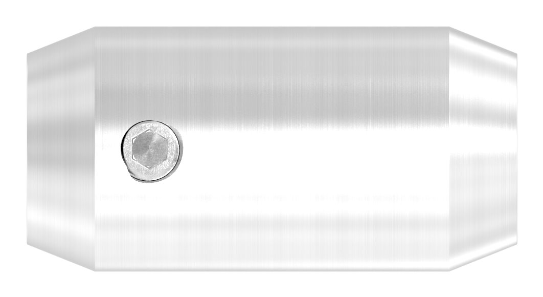 Stabverbinder  Ø18mm mit Gewinde M10 und Bohrung 12mm, V2A