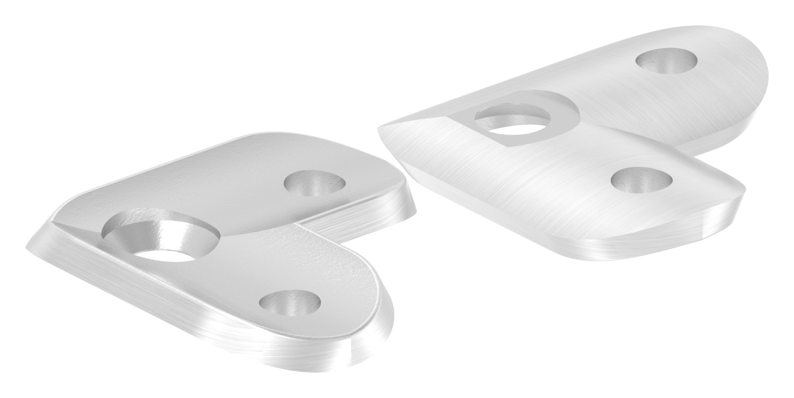Handlaufanschlussplatte 90°, 42,4mm, V4A