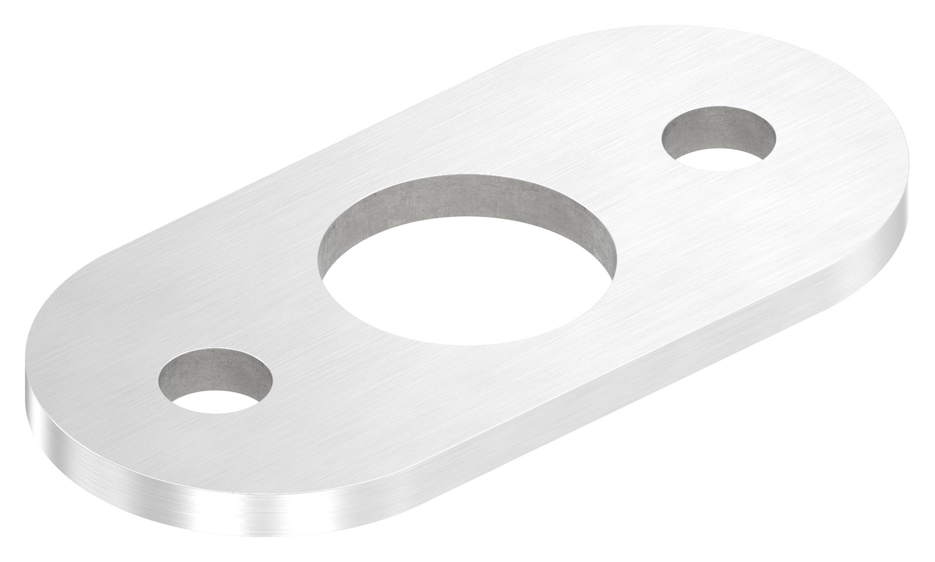 Ankerplatte, 115x55x6mm, mit Längsschliff, V2A