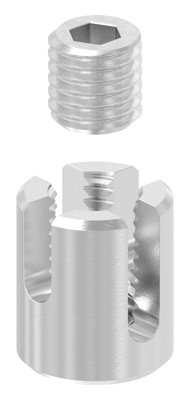 Kreuzklemme für Seil Ø 5mm, V4A