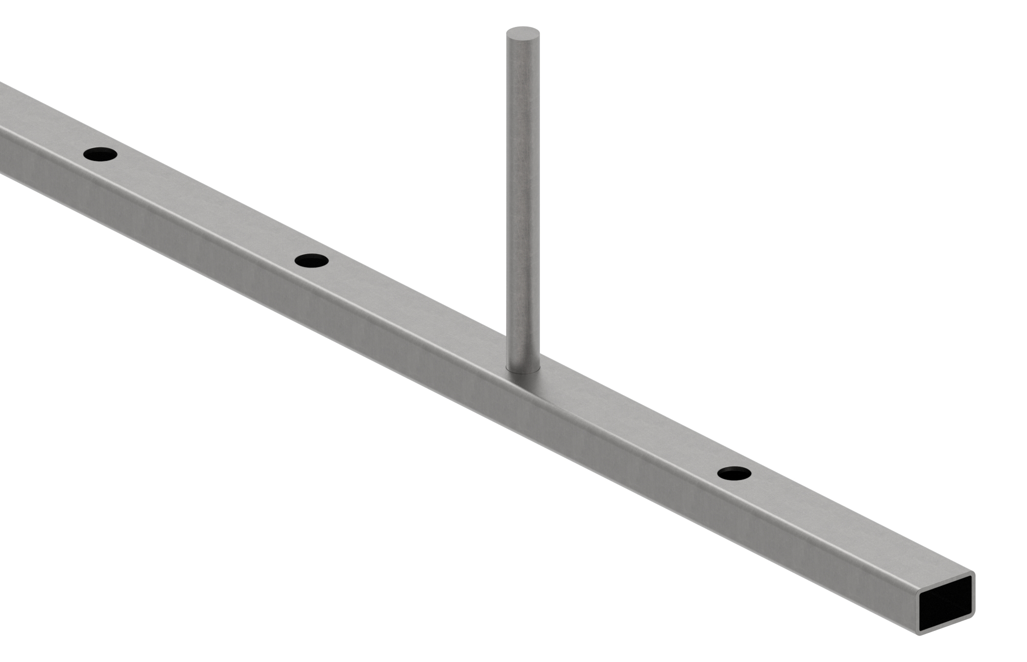Rechteckrohr 30x20x2mm, gelocht, L: 3000mm