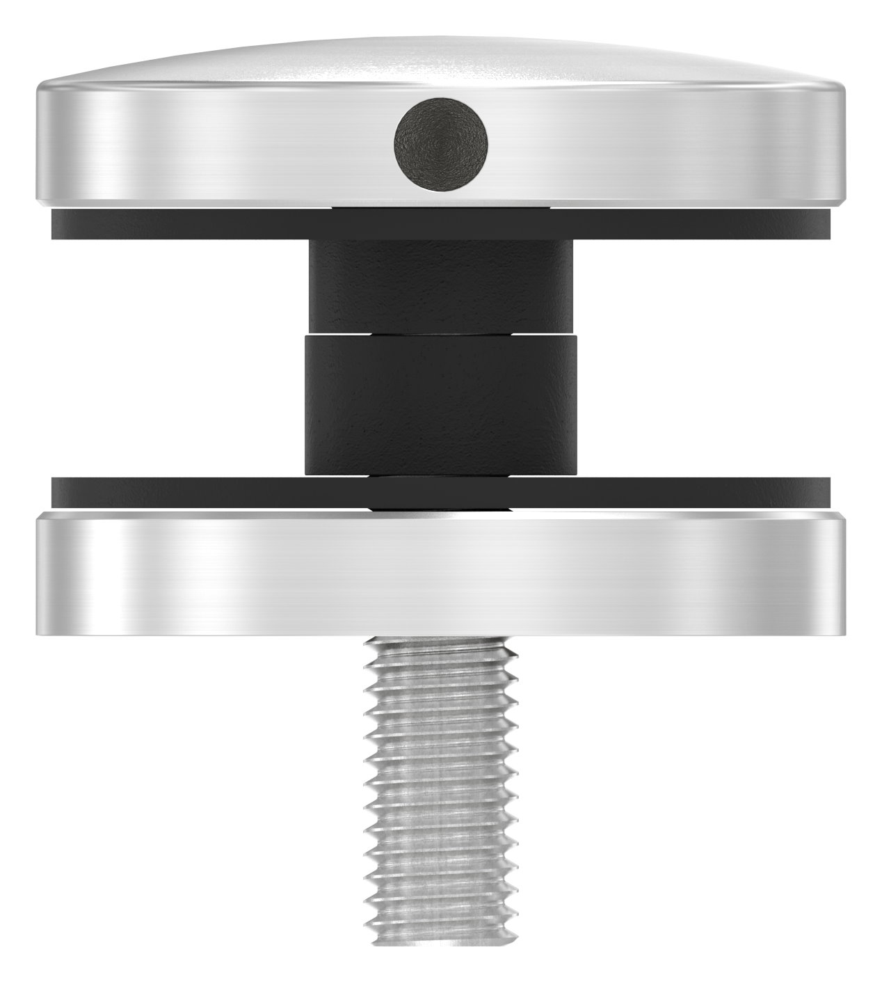 Glaspunkthalter 52mm, Anschluss: flach, V4A