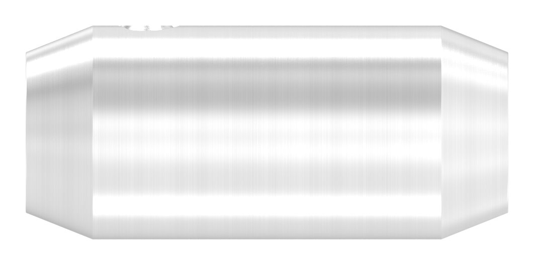 Stabverbinder  Ø16mm mit Gewinde M8 und Bohrung 10mm, V2A