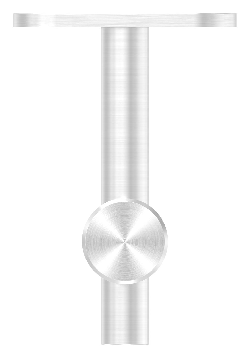 Handlaufhalter mit Handlaufanschlussplatte flach, V2A