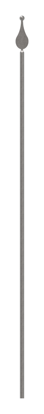 Zaunstab Ø 12mm, H: 1000mm, Spitze und Kugel