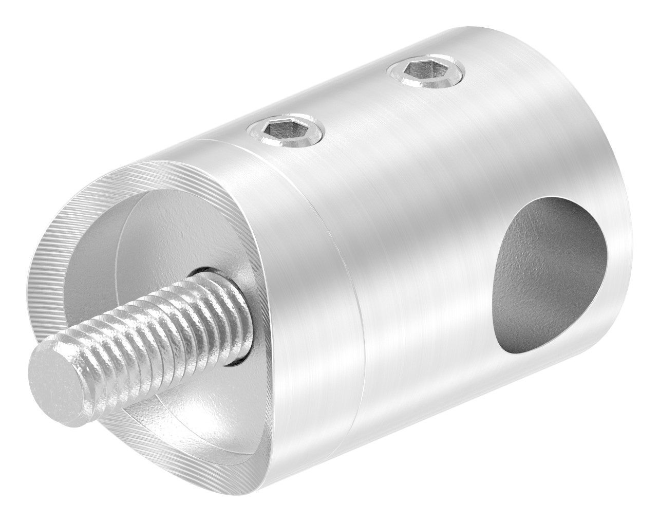 Querstabhalter für 33,7mm Rohr, 10,2mm Bohrung, V2A