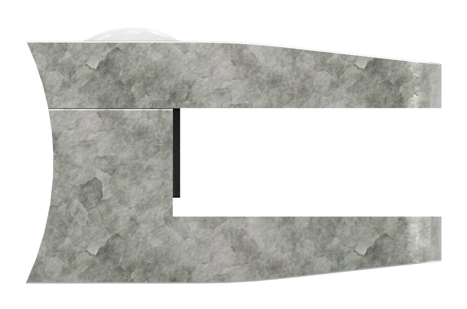 Glasklemme Mod. 34, Anschluss: 76,1mm, Zink roh Glasklemme Mod. 34, Anschluss: 76,1mm, Zink roh
