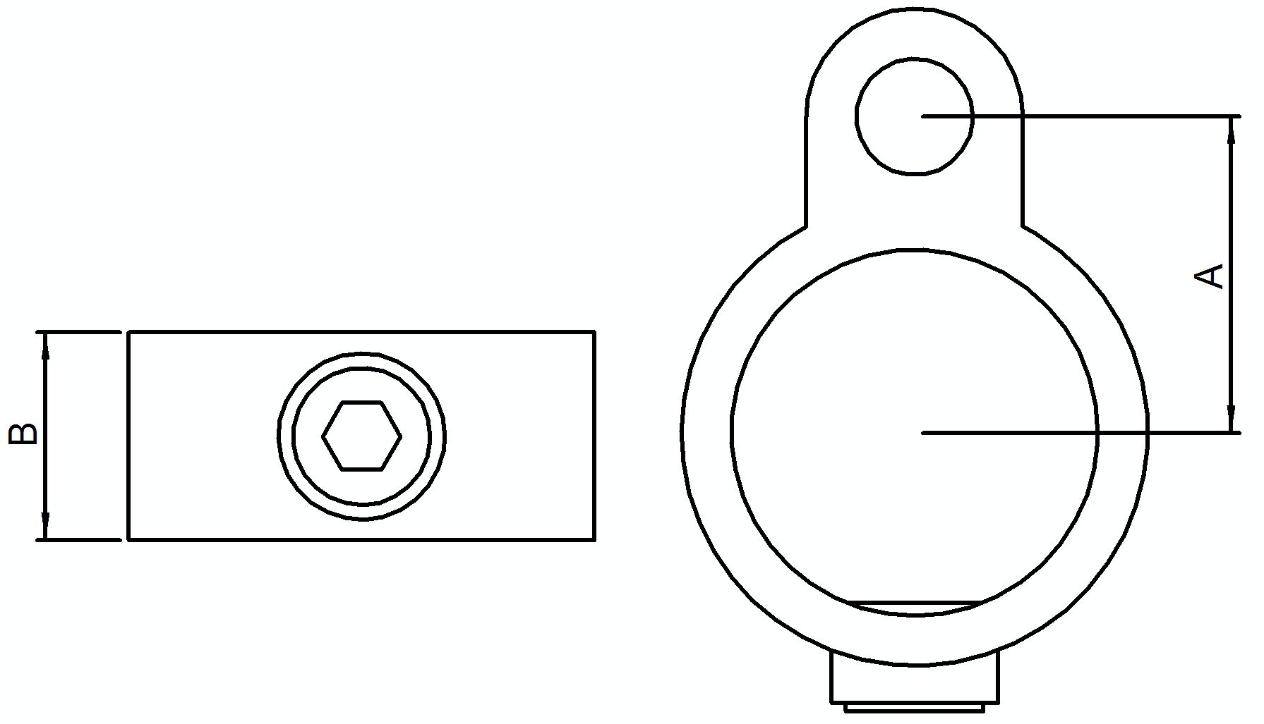 Stellringauge, für Rohr Ø 33,7mm
Bohrung 14mm