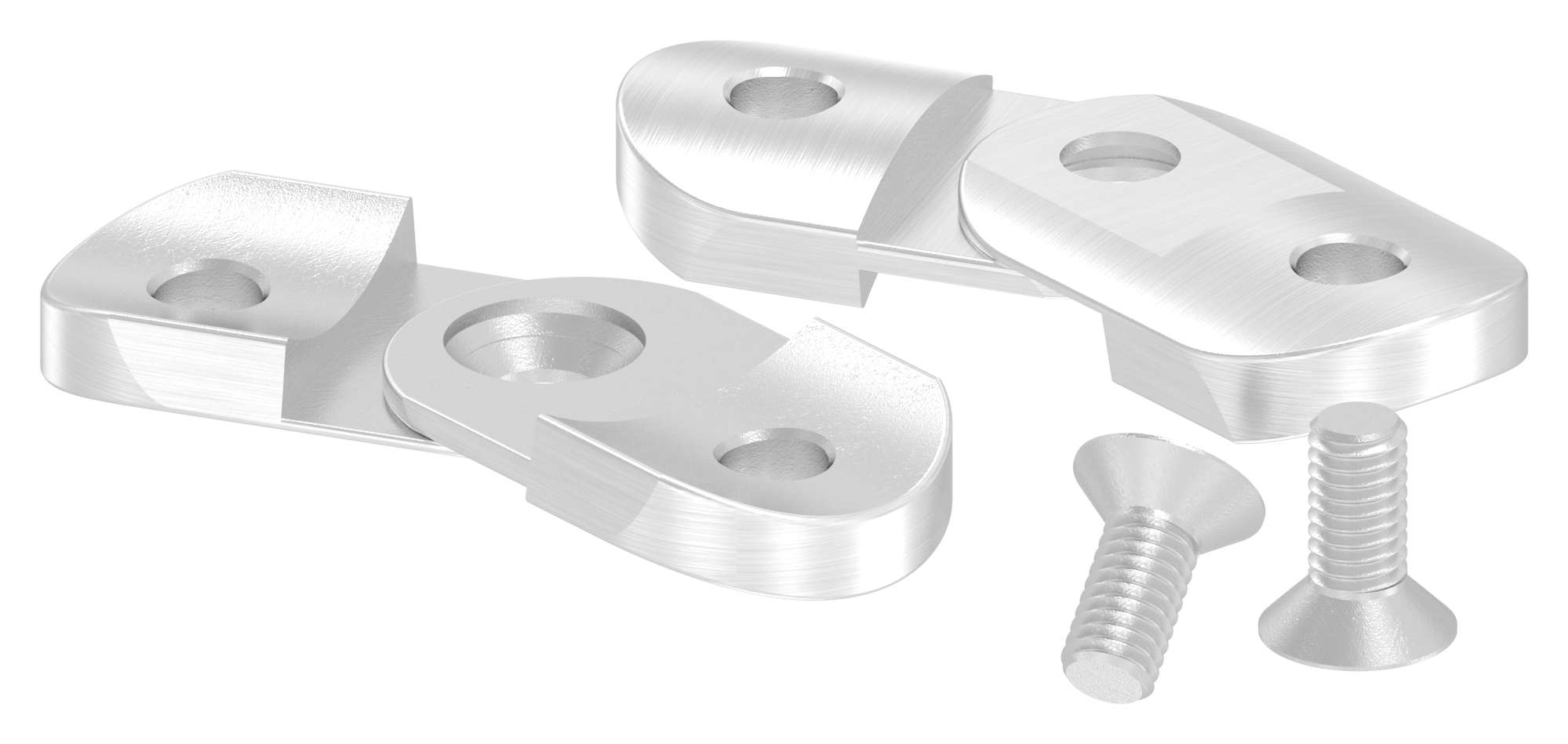 Handlaufanschlussplatte verstellbar, 42,4mm, V4A