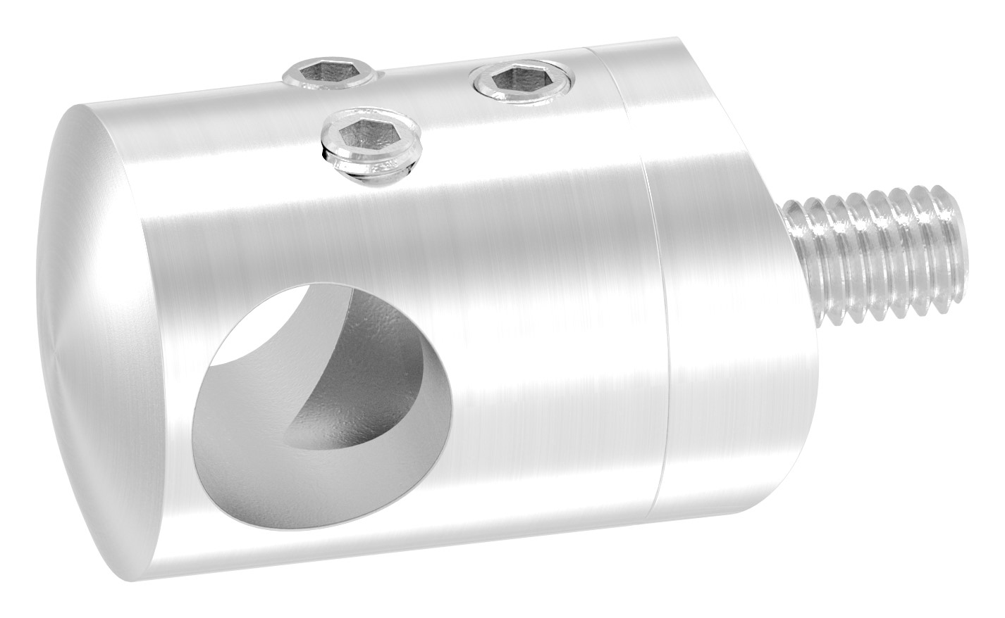 Querstabhalter zum Stoßen, für 42,4mm Rohr, 12,2mm Bohrung, V2A