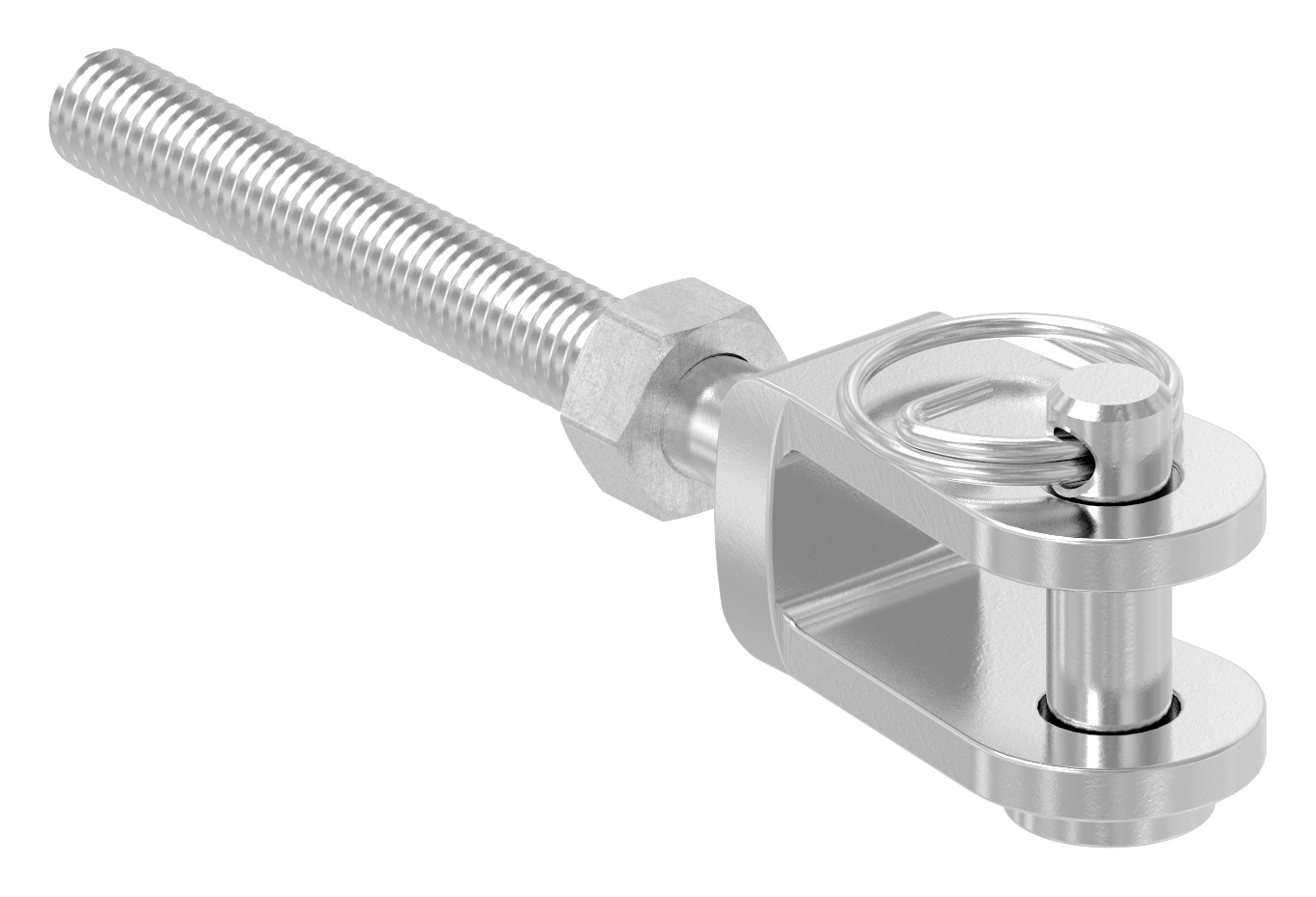 Gabelterminal mit Außengew. M5 rechts, V4A