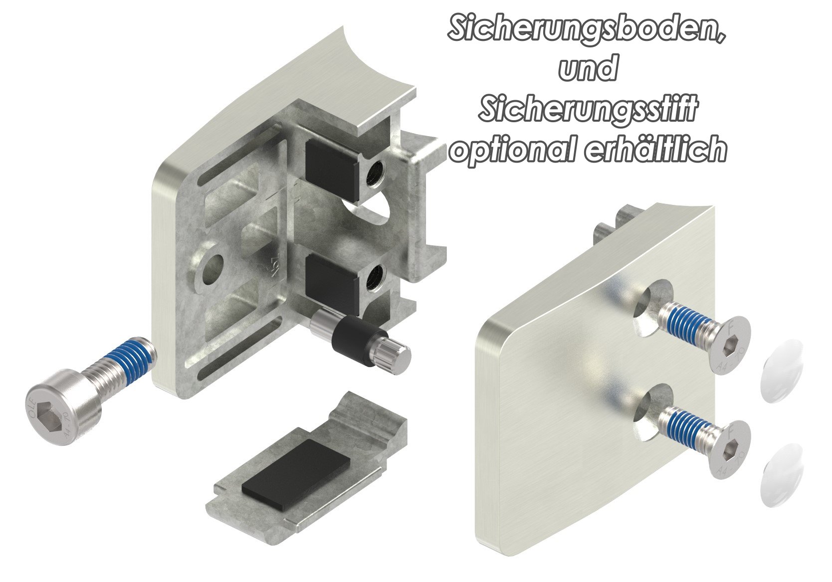 Glasklemme Mod. 34, Anschluss: 42,4mm, VA-Effekt Glasklemme Mod. 34, Anschluss: 42,4mm, VA-Effekt