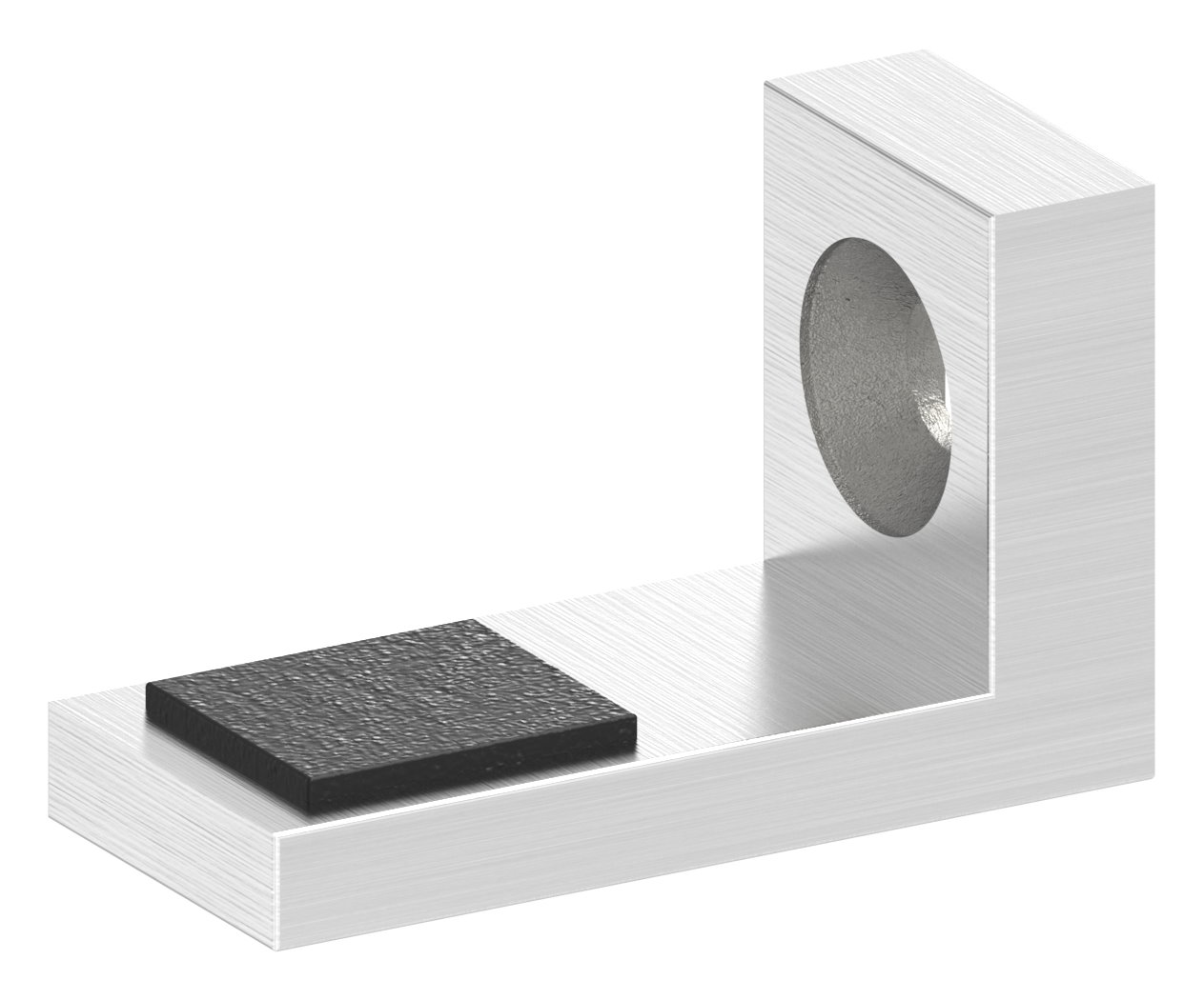 Halteboden mit geradem Anschluss, V2A