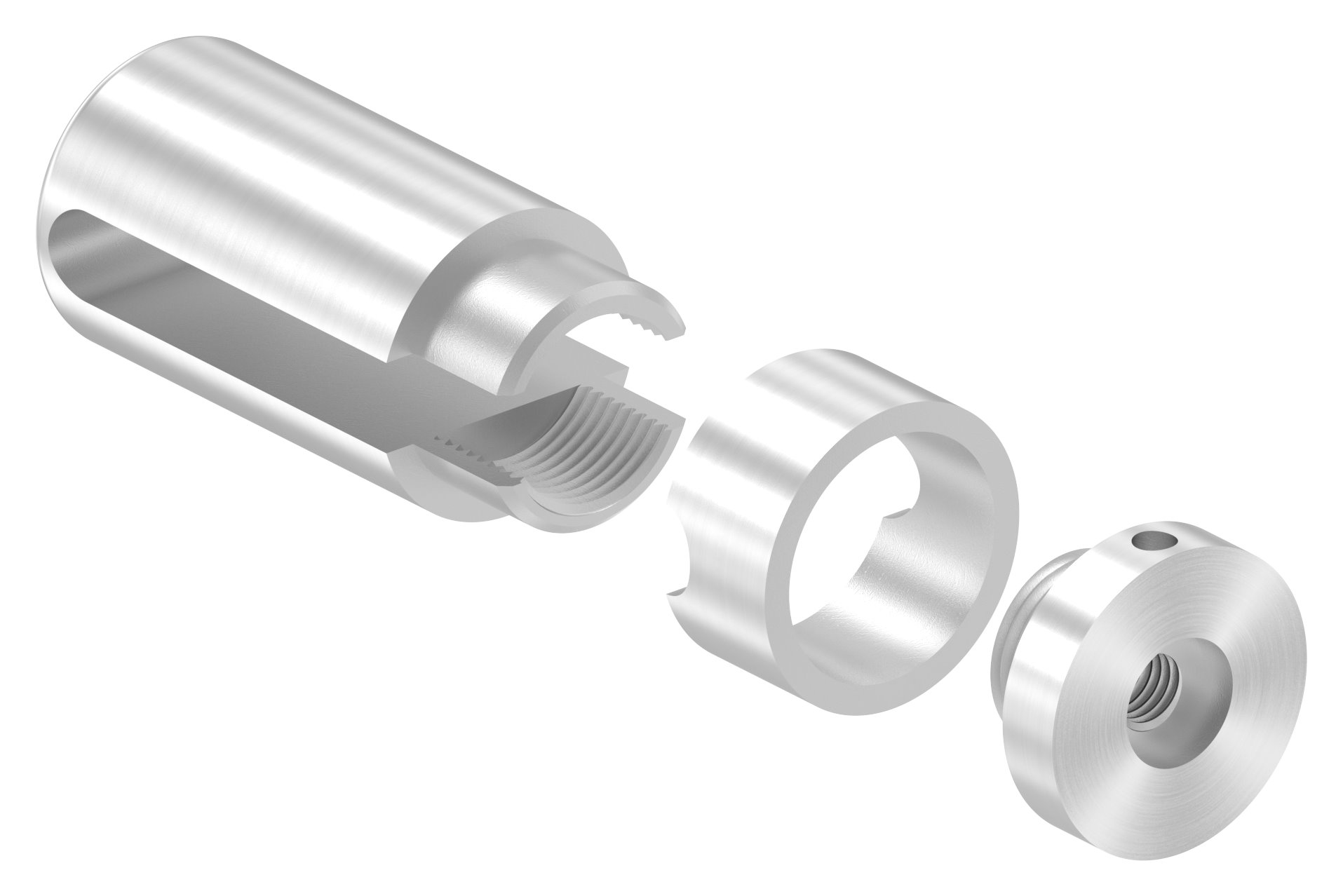 Brenk Grundhalter für Flachstäbe 50x8mm, ALU