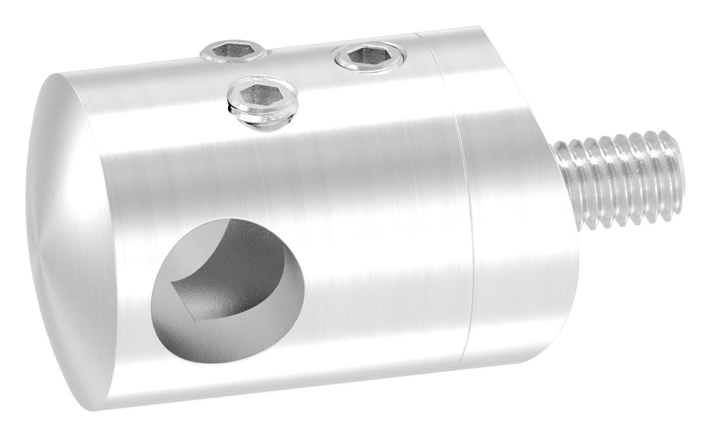 Querstabhalter zum Stoßen von 2 Rundeisen, 10,2mm Bohrung, V2A