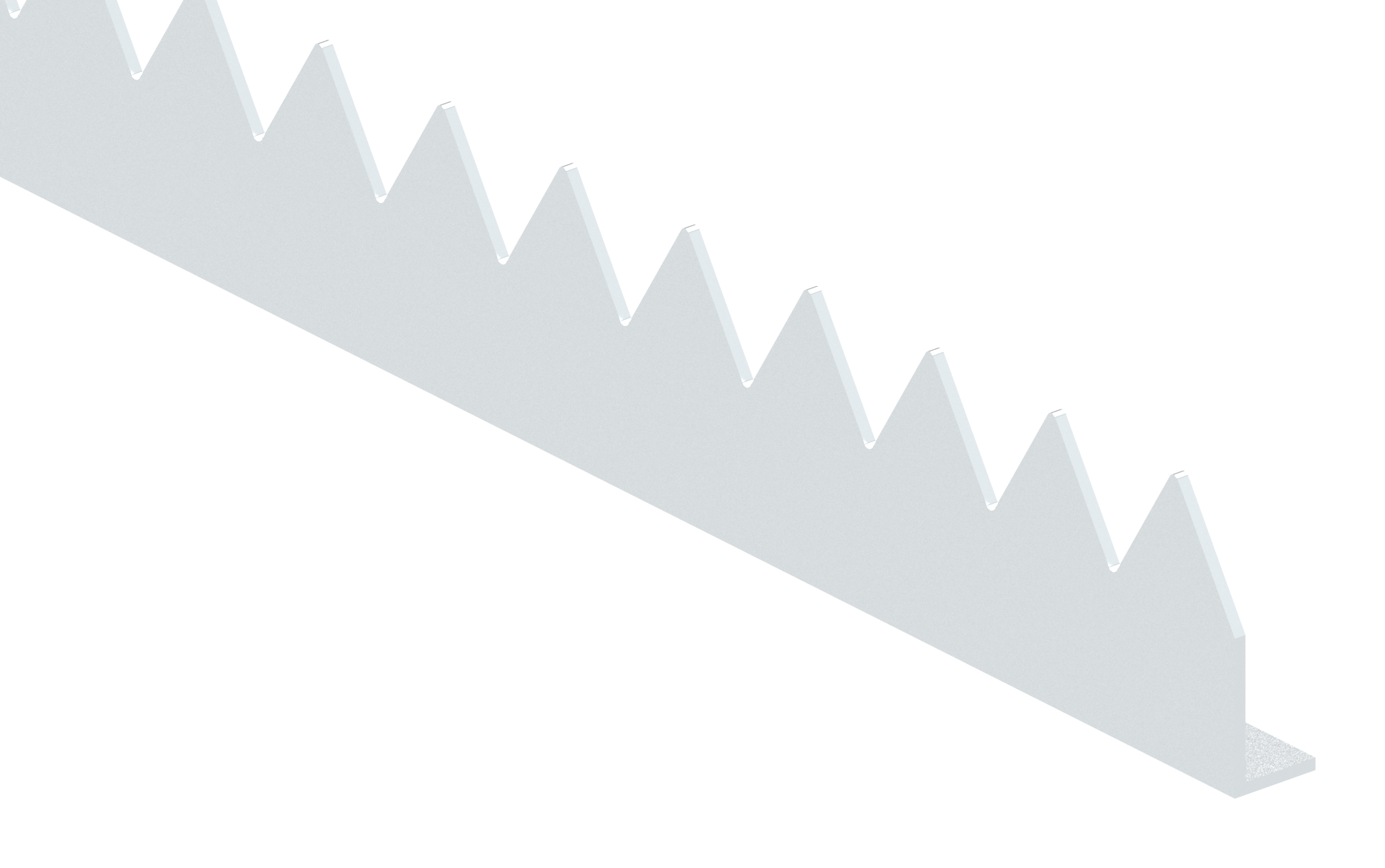 Zackenleiste 45x15x2,5mm, feuerverzinkt, L=2m