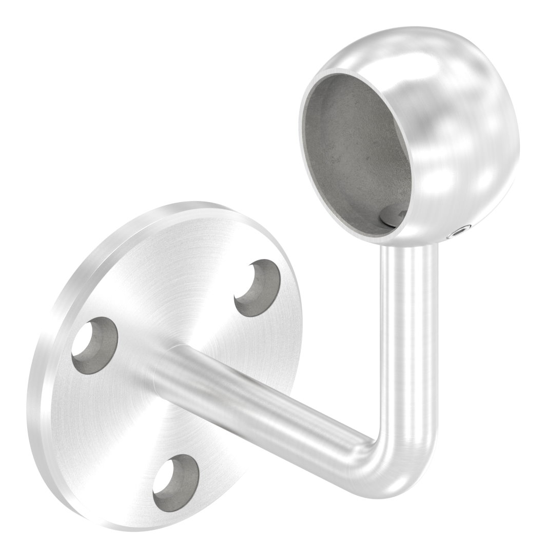 Handlaufhalter mit Kugelring für Rohr 33,7mm (Ronde und Bügel verschweißt), V2A