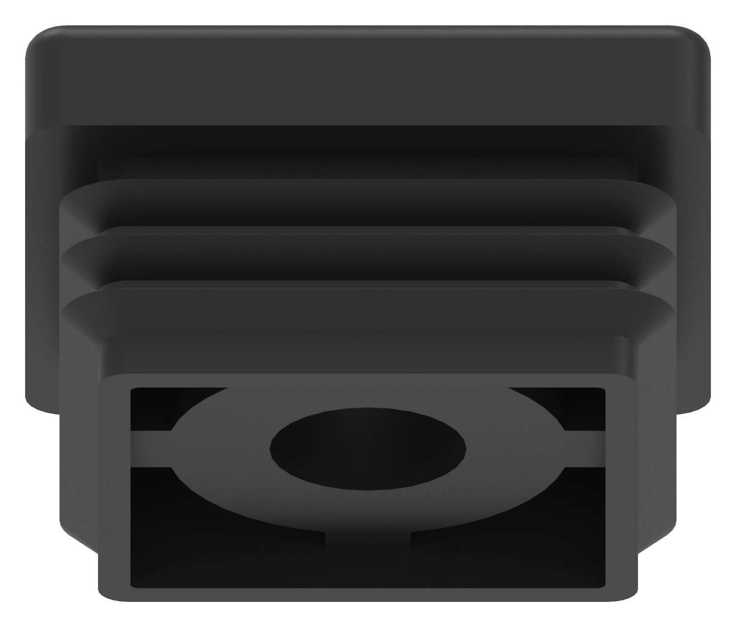 Kunststoffkappe für Quadratrohr 40x40mm, mit M10