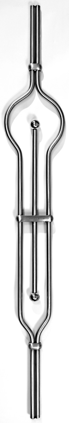 Designstab Ø 12mm, H: 900mm, für 2x Kugel 25mm