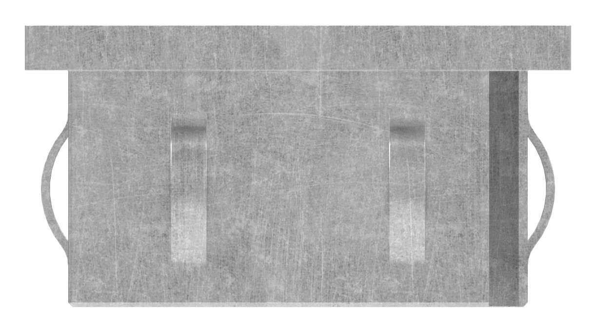 Stahleinschlagkappe, für Quadratrohr 60x60mm