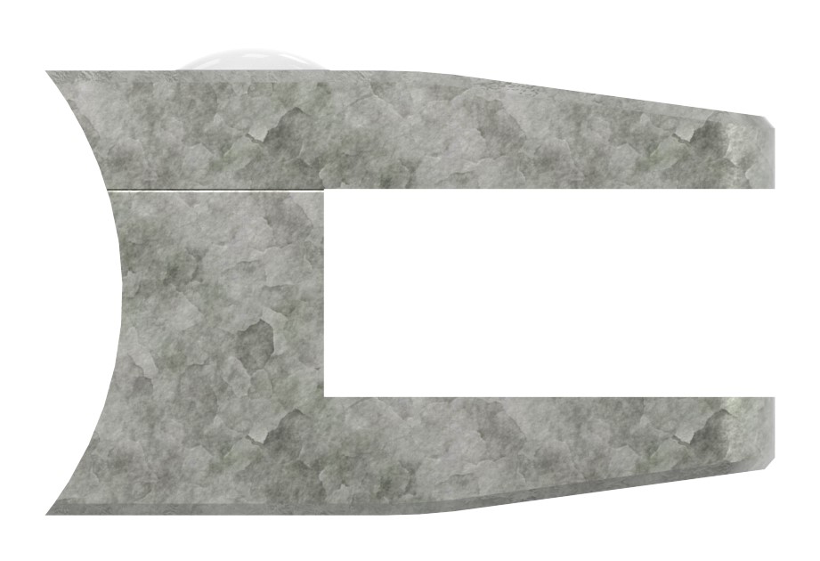 Glasklemme Mod. 35, Anschluss: 60,3mm, Zink roh Glasklemme Mod. 35, Anschluss: 60,3mm, Zink roh
