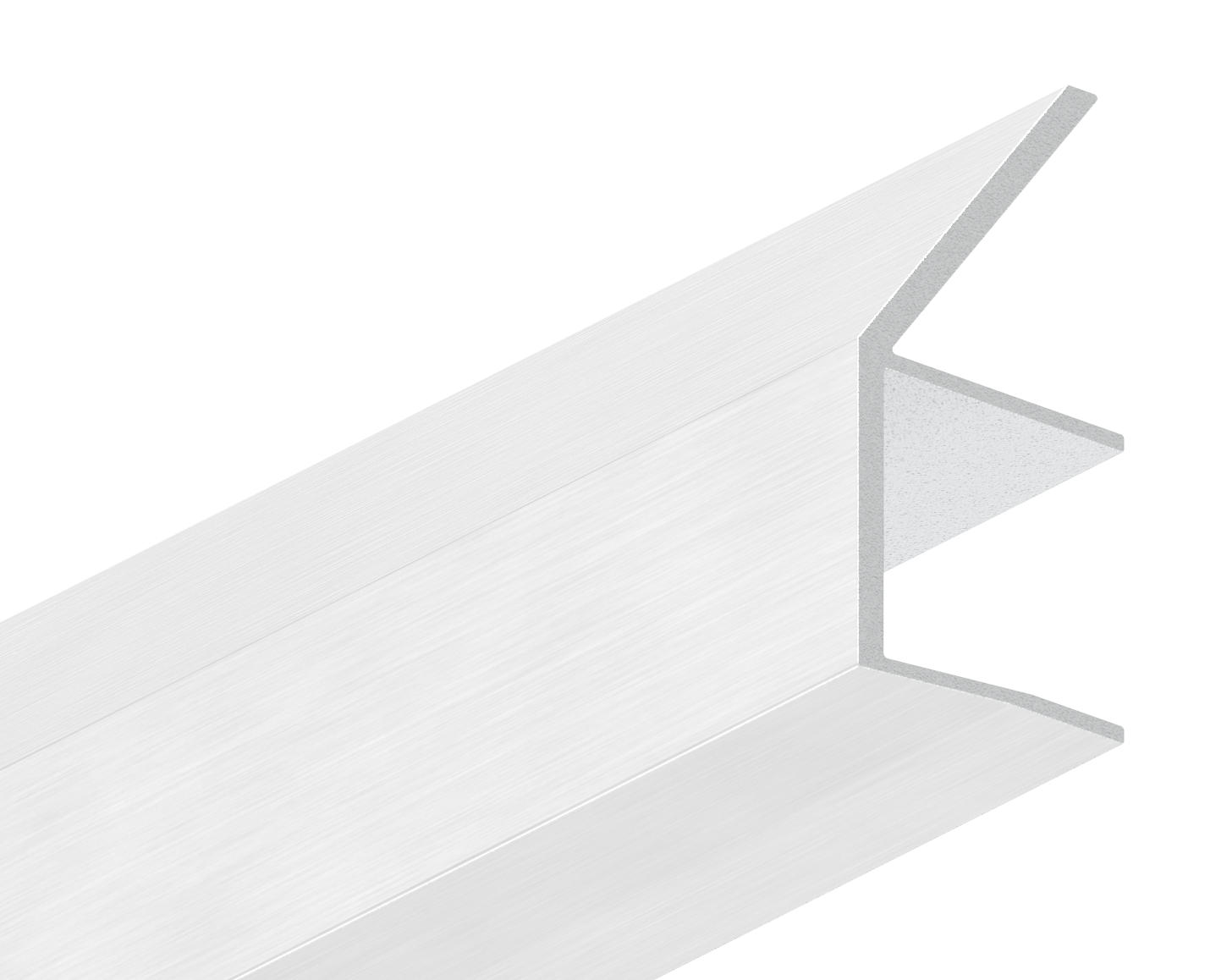 Regenrinne für Vordächer, Glas 17,52mm, L: 3000mm, E4/EV1