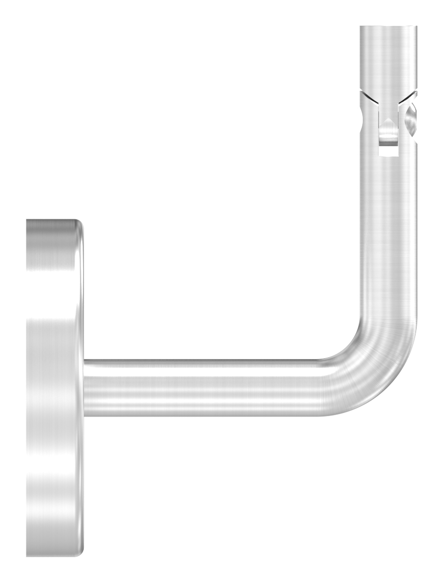 Handlaufhalter inkl. Cliprosette (Ronde und Bügel verschweißt), V2A