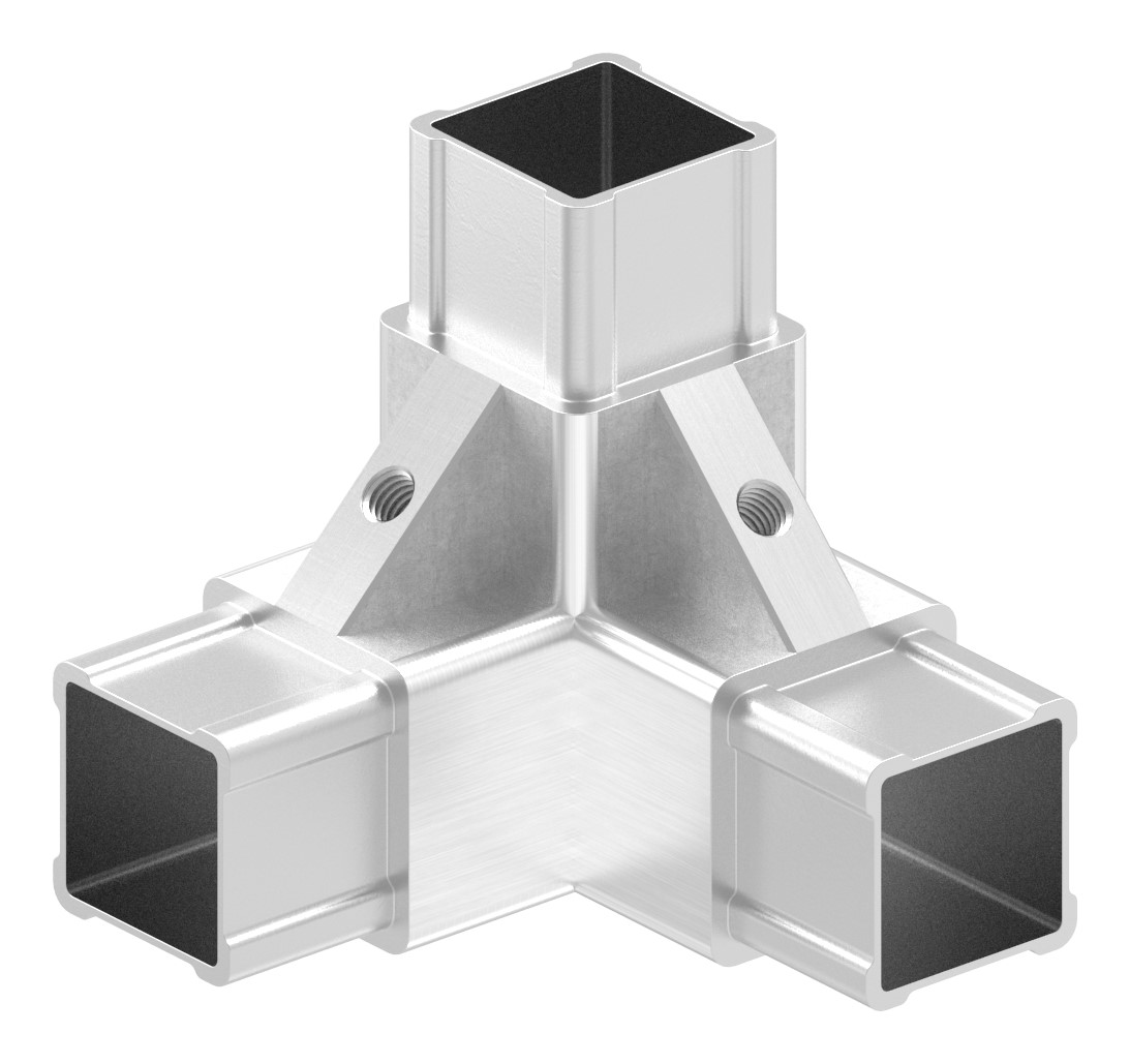 CORNECT® Ecke 90° mit Abgang, V2A CORNECT® Ecke 90° mit Abgang, V2A