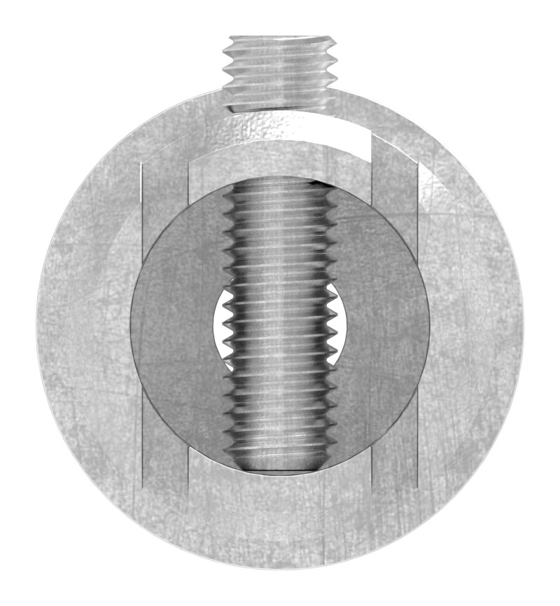 Anschlussstück 90°, Anschluss oben: 33,7mm, V2A