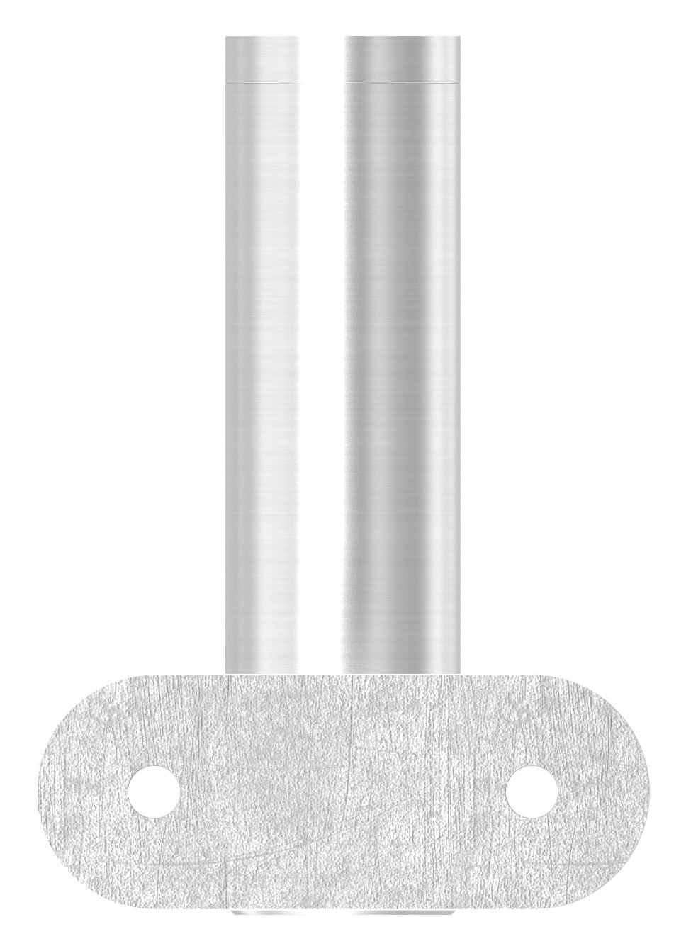 Handlaufhalter mit Gelenk, Handlaufanschlussplatte flach, V2A