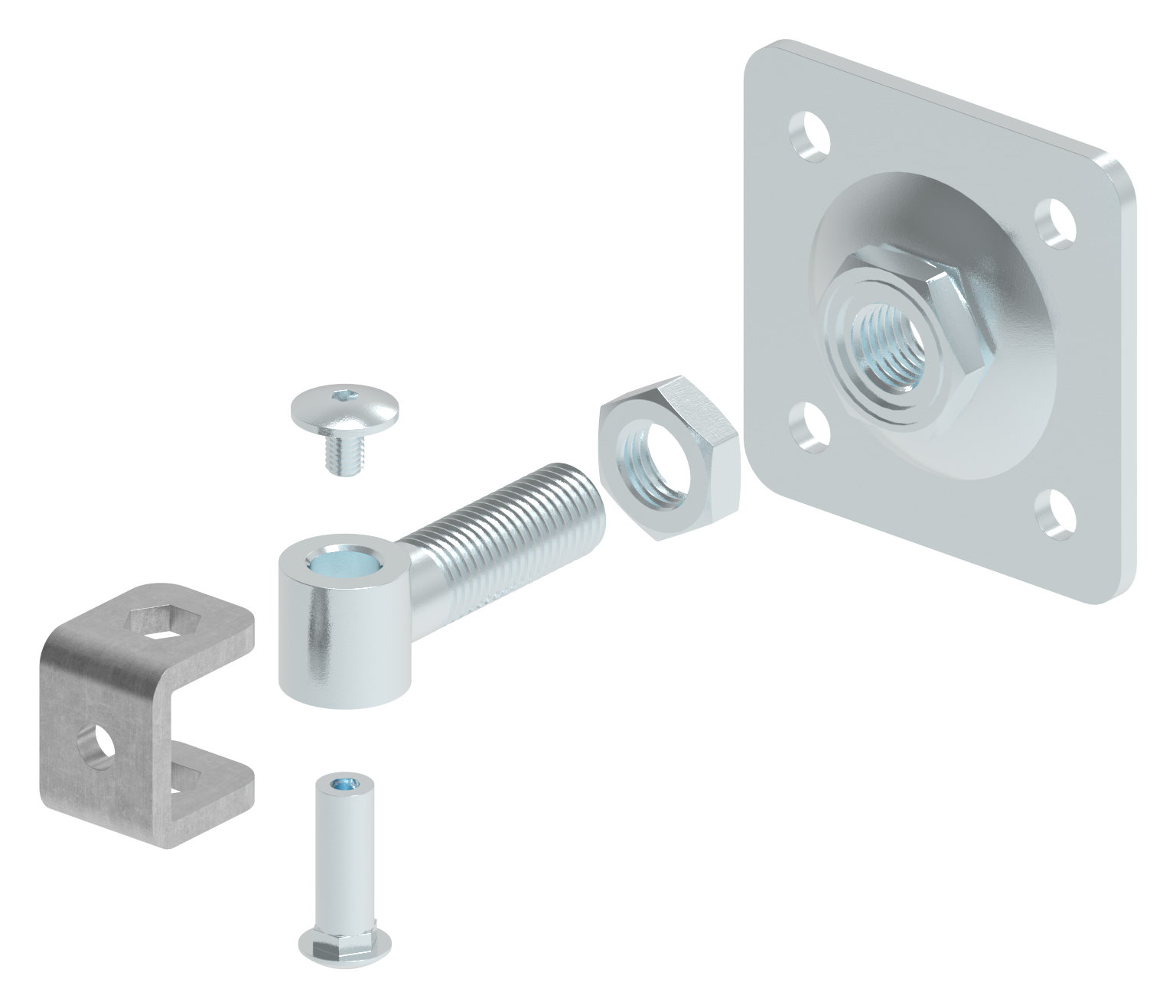 Torband M20 mit verstellbarer Platte, galvanisch verzinkt