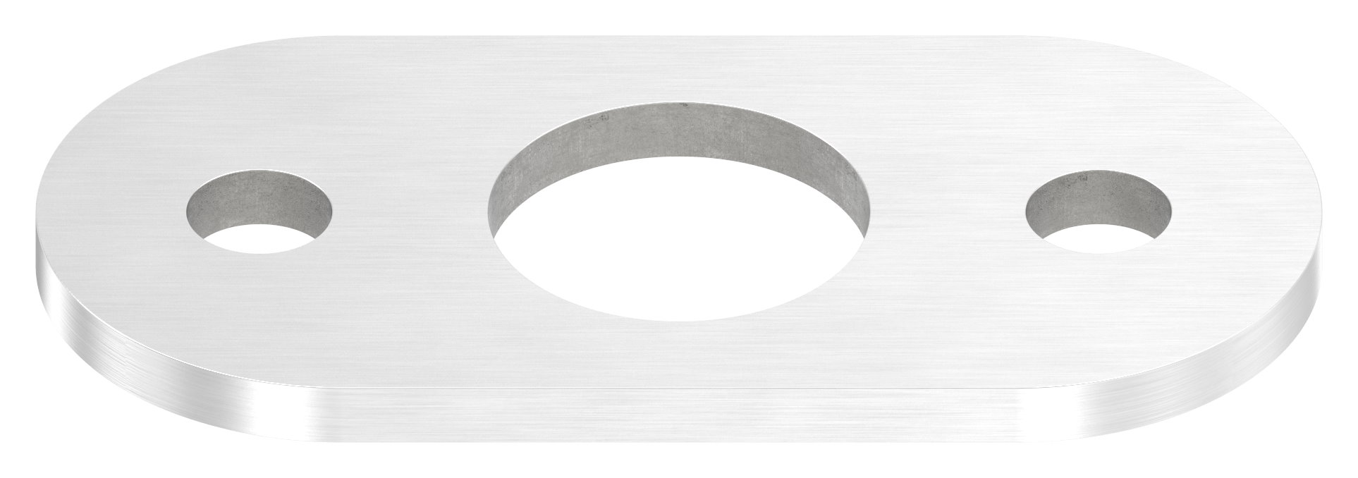 Ankerplatte, 115x55x6mm, mit Längsschliff, V2A