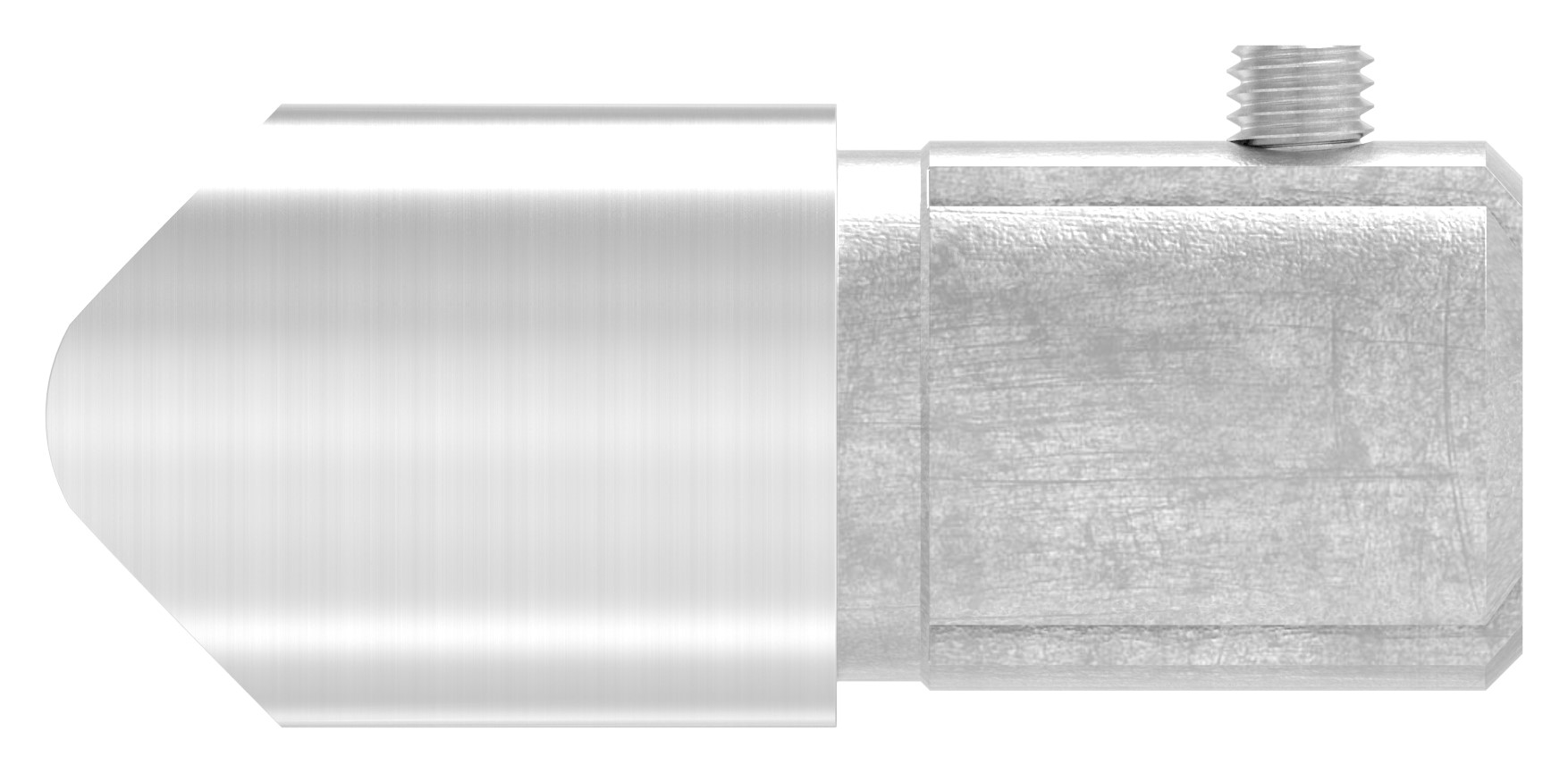 Anschlussstück 90°, Anschluss oben: 33,7mm, V2A